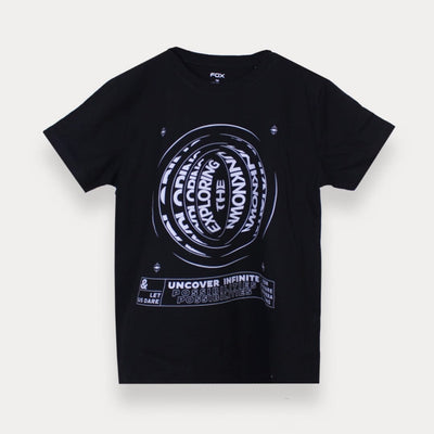 Boys Premium Black T-Shirt T-Shirt Iluvlittlepeople 10-12Year BLACK Cotton