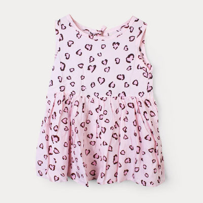 Stylish Pink Themed Little Girl Frock Frock Iluvlittlepeople 12-18 Months Off White Summer