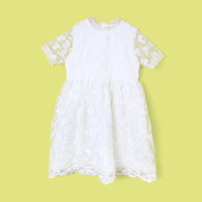 Delighted White Little Girl Frock Frock Iluvlittlepeople 7-8 Years White Summer