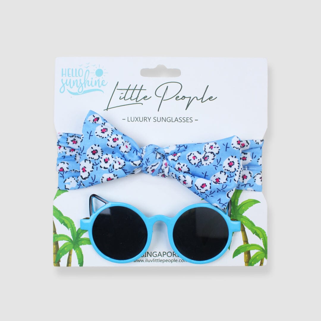 Stylish Little Kids Sunglasses & Headband Sunglasses & Band Iluvlittlepeople Sandard Light Blue 