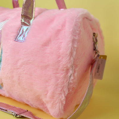 Stylish Fluffy Stuff Pink Themed Duffle Bag Duffle Bag Iluvlittlepeople 
