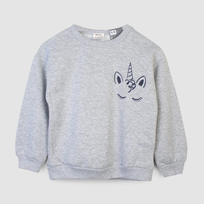 Modern Grey Themed Kids Sweatshirt Sweatshirt Iluvlittlepeople 10-12 Years Grey Winter