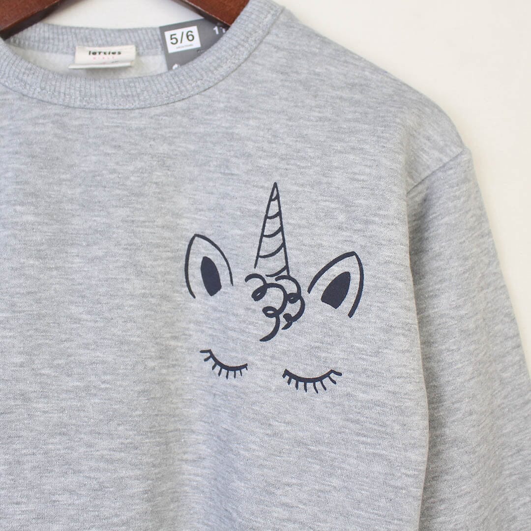 Modern Grey Themed Kids Sweatshirt Sweatshirt Iluvlittlepeople 