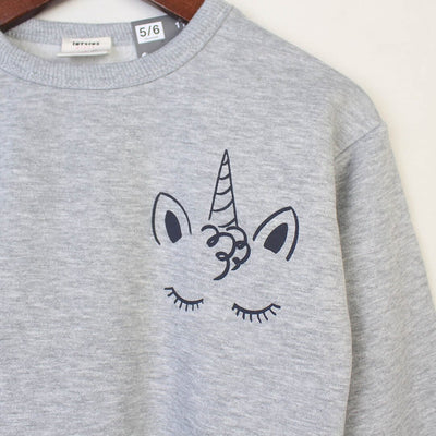 Modern Grey Themed Kids Sweatshirt Sweatshirt Iluvlittlepeople 