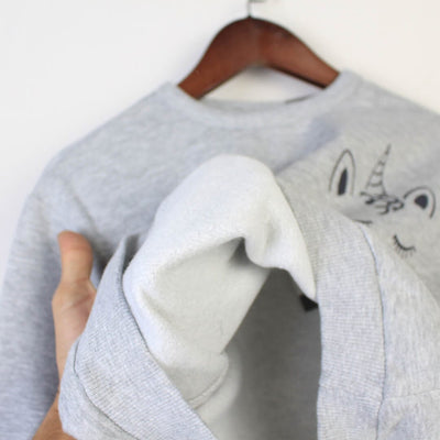 Modern Grey Themed Kids Sweatshirt Sweatshirt Iluvlittlepeople 