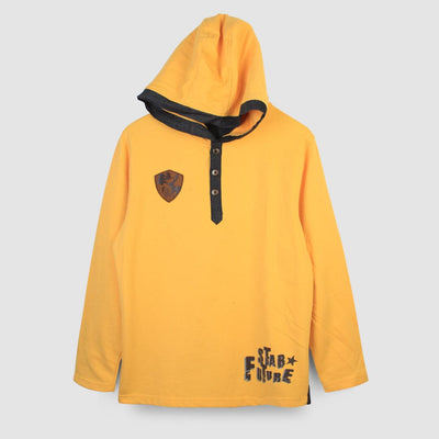Attractive Yellow Themed Hoodie For Boys Hoodie Iluvlittlepeople 10-12 Years Yellow Winter