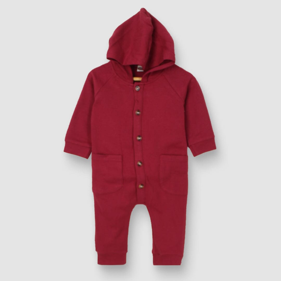 Cozy Winter Romper For Boys Romper Iluvlittlepeople 0-3 Months Maroon Winter