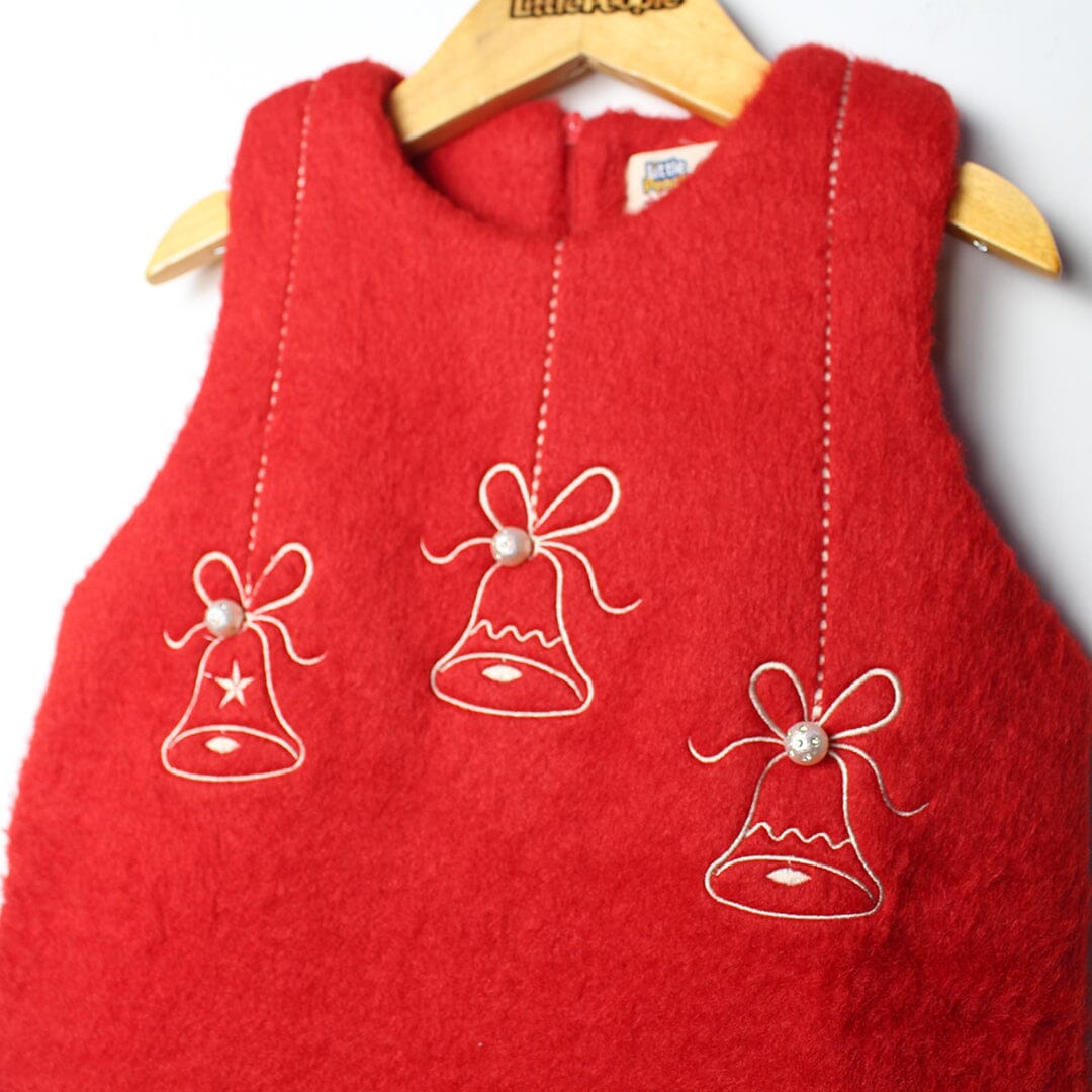 Cozy Red Themed Cute Princess Frock Frock Iluvlittlepeople 