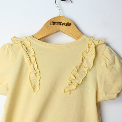 Fancy Yellow Themed Girls T-Shirt T-Shirt Iluvlittlepeople 