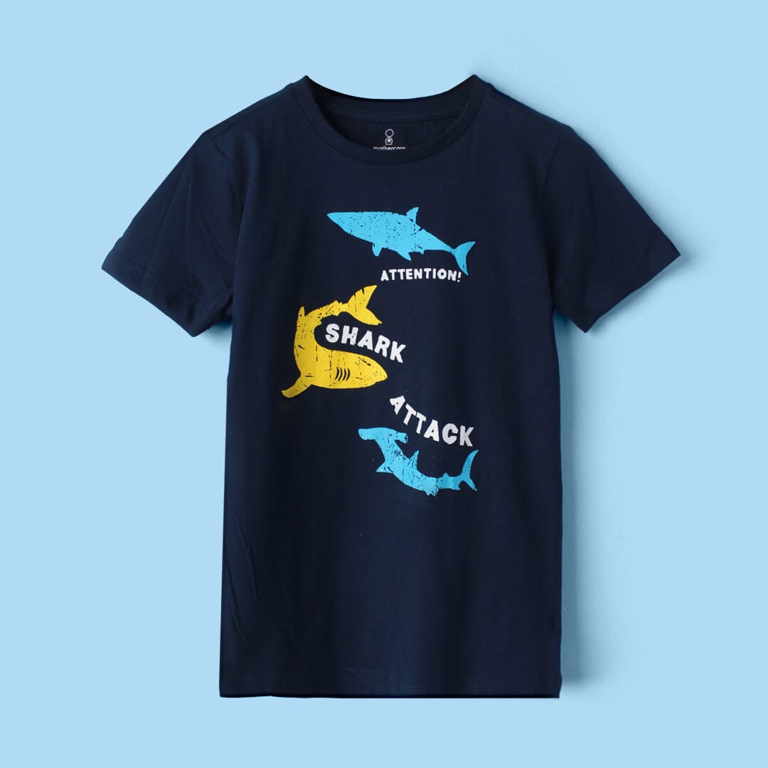 Stylish Blue Themed Boys T-Shirt T-Shirt Iluvlittlepeople 9-10 Years Blue Summer