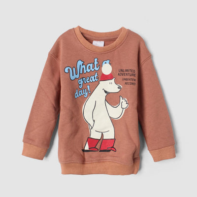 Coral Peach Themed Boys Sweatshirt Sweatshirt Iluvlittlepeople 3-6 Months Peach Winter