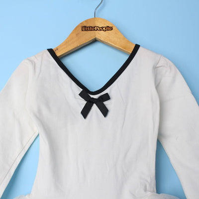 Delight White Themed Girls Frock Frock Iluvlittlepeople 