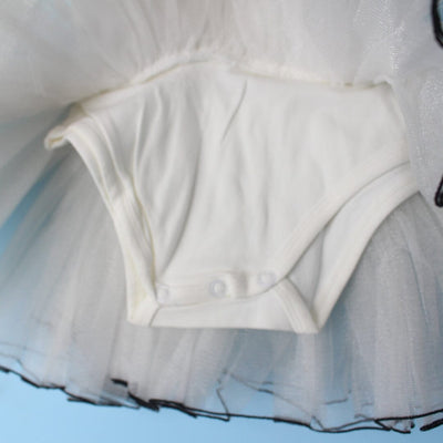 Delight White Themed Girls Frock Frock Iluvlittlepeople 