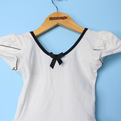 Unique White Themed Girls Frock Frock Iluvlittlepeople 