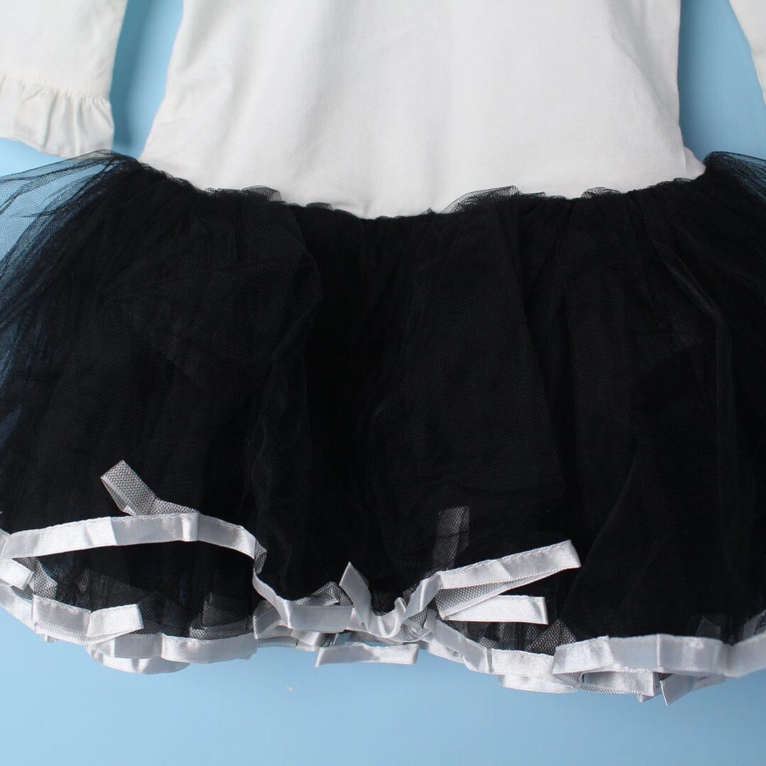 Stylish White Themed Girls Frock Frock Iluvlittlepeople 
