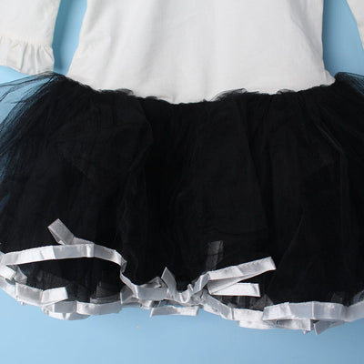 Stylish White Themed Girls Frock Frock Iluvlittlepeople 