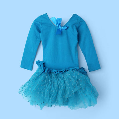 Modern Blue Themed Girls Frock Frock Iluvlittlepeople 9-12 Months Blue Summer