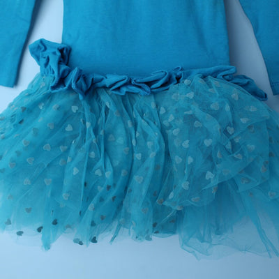 Modern Blue Themed Girls Frock Frock Iluvlittlepeople 