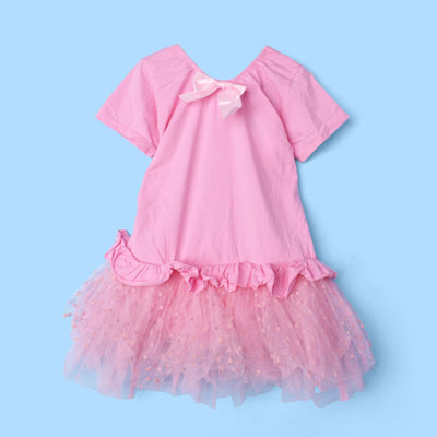 Dream Pink Themed Girls Frock Frock Iluvlittlepeople 18-24 Months Pink Summer