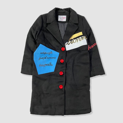 Cozy & Dashing Black Themed Kids Coat Coat Iluvlittlepeople 6-7 Years Blue 