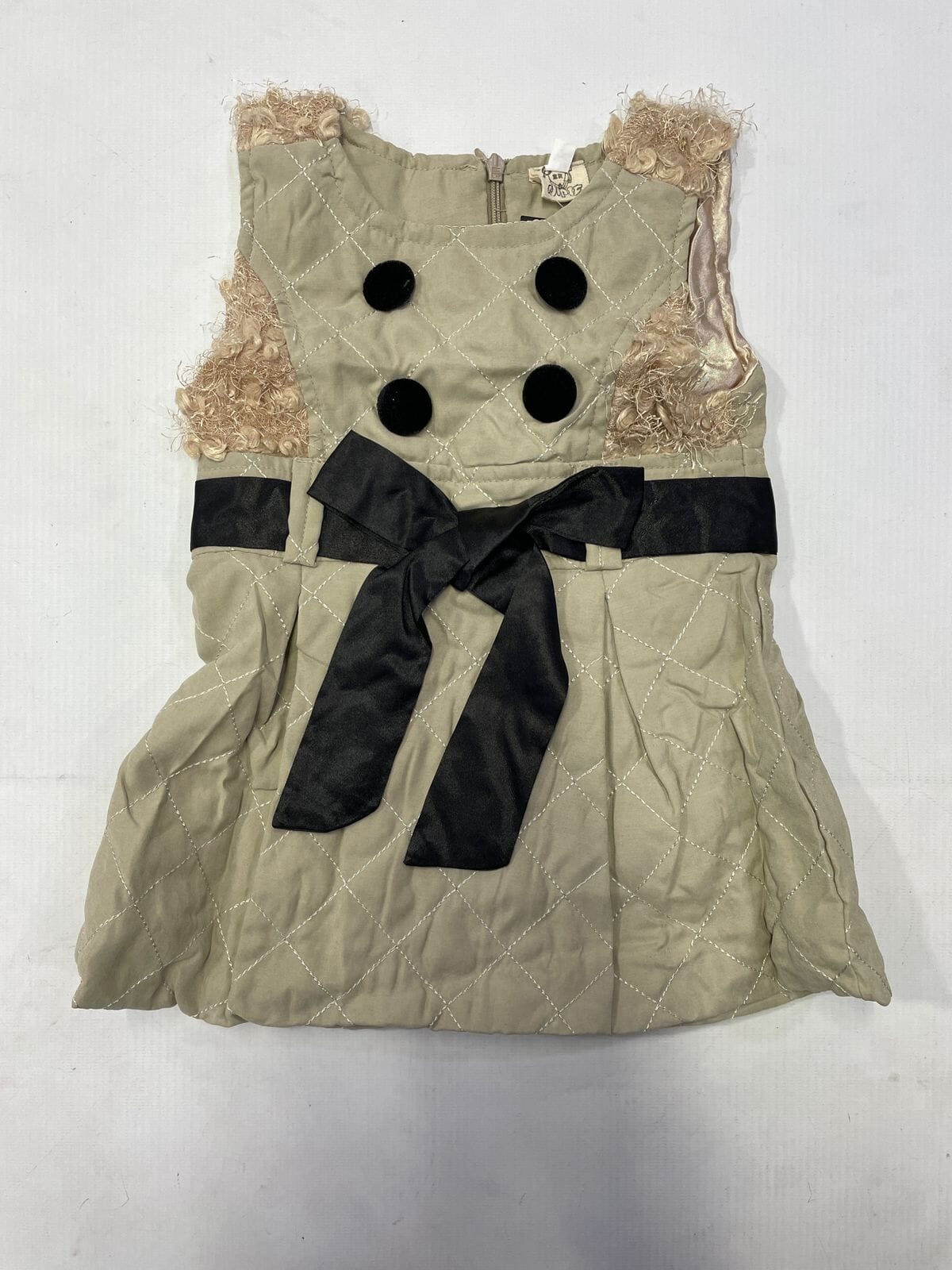 Cozy Beige Themed Cute Princess Frock Frock Iluvlittlepeople 9-12 Months Beige Winter