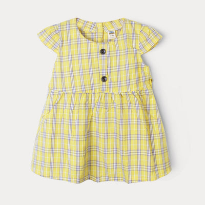 Traditional Yellow Little Girl Frock Frock Iluvlittlepeople 12-18 Months Yellow Summer