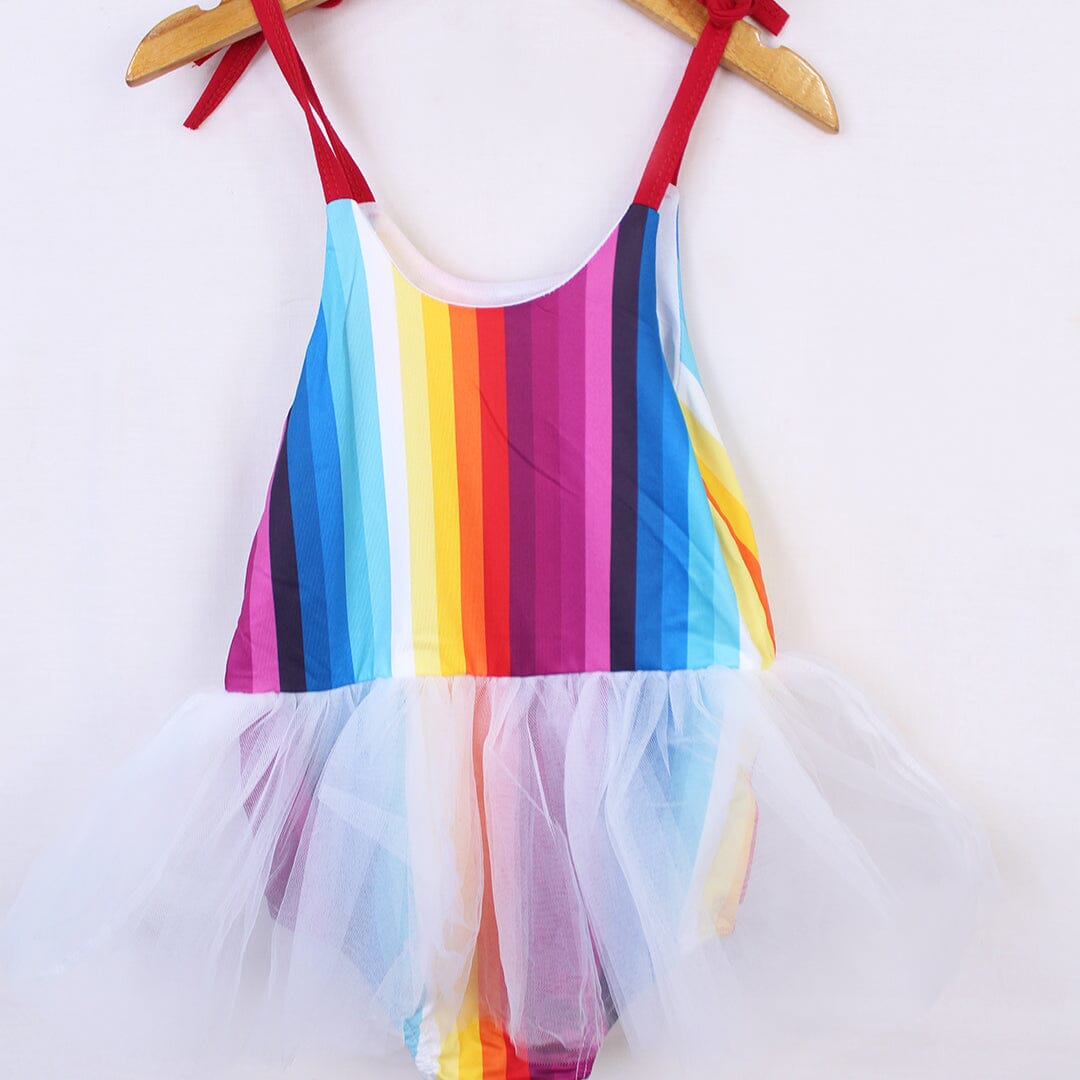 Elegant Rainbow Themed Little Girl Romper Romper Iluvlittlepeople 