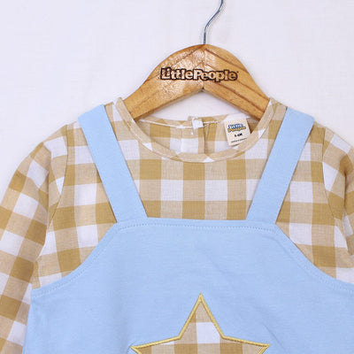 Vintage Check Yellow Themed Little Baby Romper Romper Iluvlittlepeople 