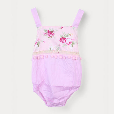 Elegant Pink Themed Little Girl Romper Romper Iluvlittlepeople 0-3 Months Summer Pink