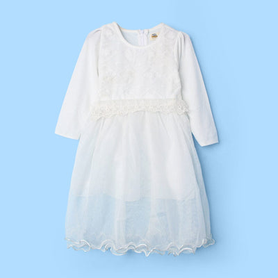 Fancy White Themed Girls Party Frock Frock Iluvlittlepeople 6-7 Years White Summer