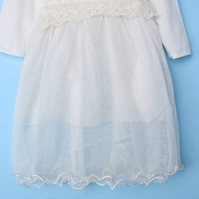 Fancy White Themed Girls Party Frock Frock Iluvlittlepeople 