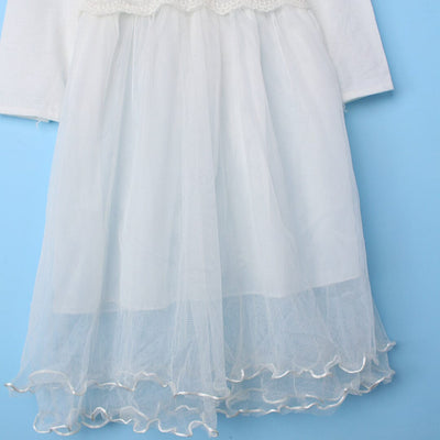 Unique White Themed Girls Party Frock Frock Iluvlittlepeople 