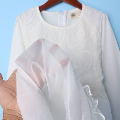 Unique White Themed Girls Party Frock Frock Iluvlittlepeople 