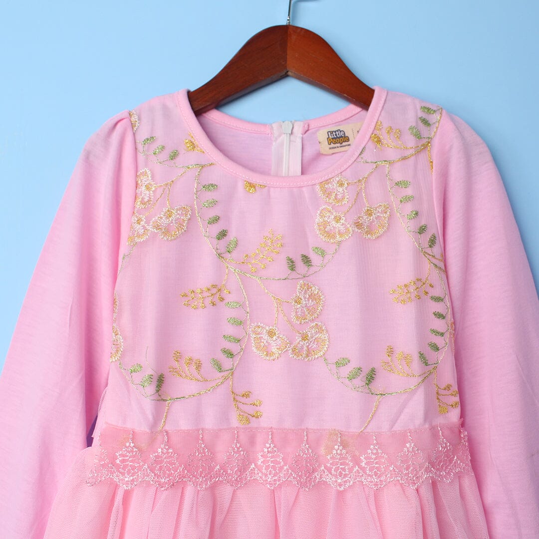Sweet Pink Themed Girls Party Frock Frock Iluvlittlepeople 
