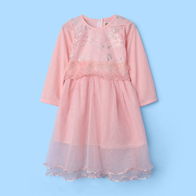 Desire Peach Themed Girls Party Frock Frock Iluvlittlepeople 6-7 Years Peach Summer