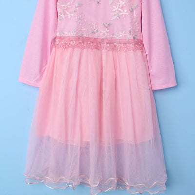 Decent Pink Themed Girls Party Frock Frock Iluvlittlepeople 