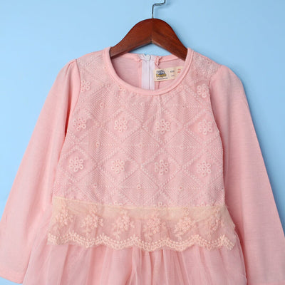 Smart Peach Themed Girls Party Frock Frock Iluvlittlepeople 