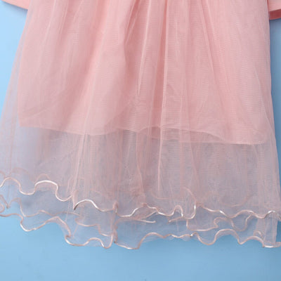 Smart Peach Themed Girls Party Frock Frock Iluvlittlepeople 
