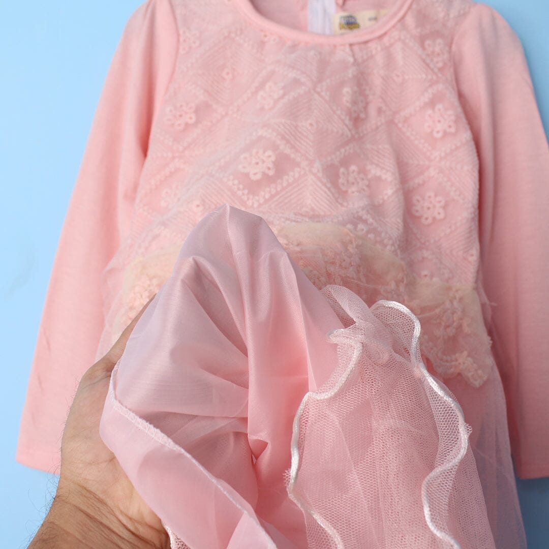 Smart Peach Themed Girls Party Frock Frock Iluvlittlepeople 