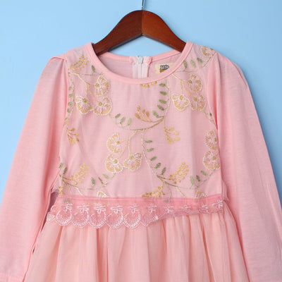 Decent Peach Themed Girls Party Frock Frock Iluvlittlepeople 