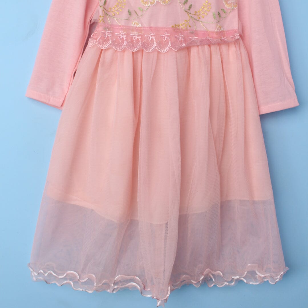 Decent Peach Themed Girls Party Frock Frock Iluvlittlepeople 