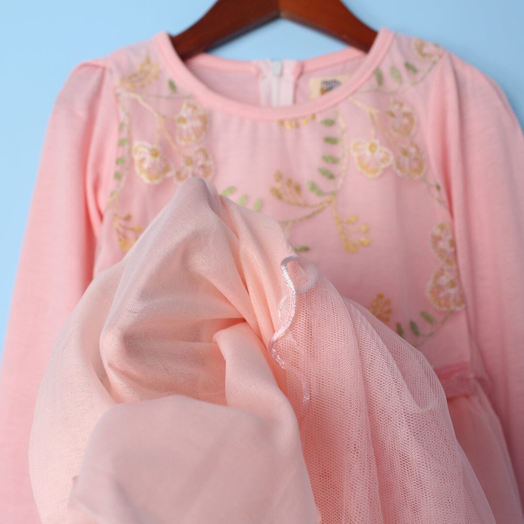 Decent Peach Themed Girls Party Frock Frock Iluvlittlepeople 