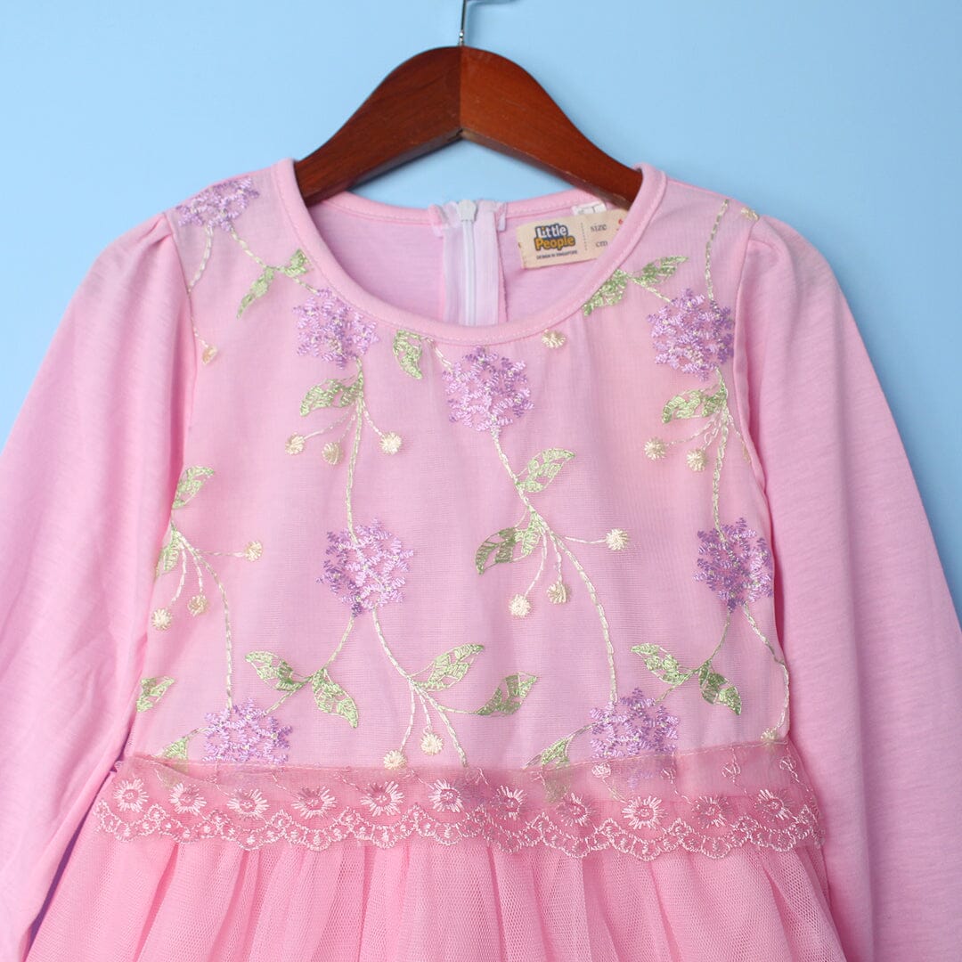 Stylish Pink Themed Girls Party Frock Frock Iluvlittlepeople 