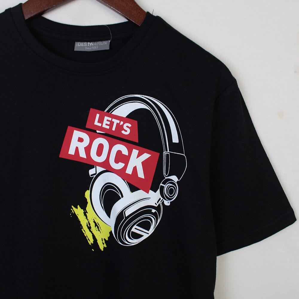 Rock Black Boys T-Shirt T-Shirt Iluvlittlepeople 