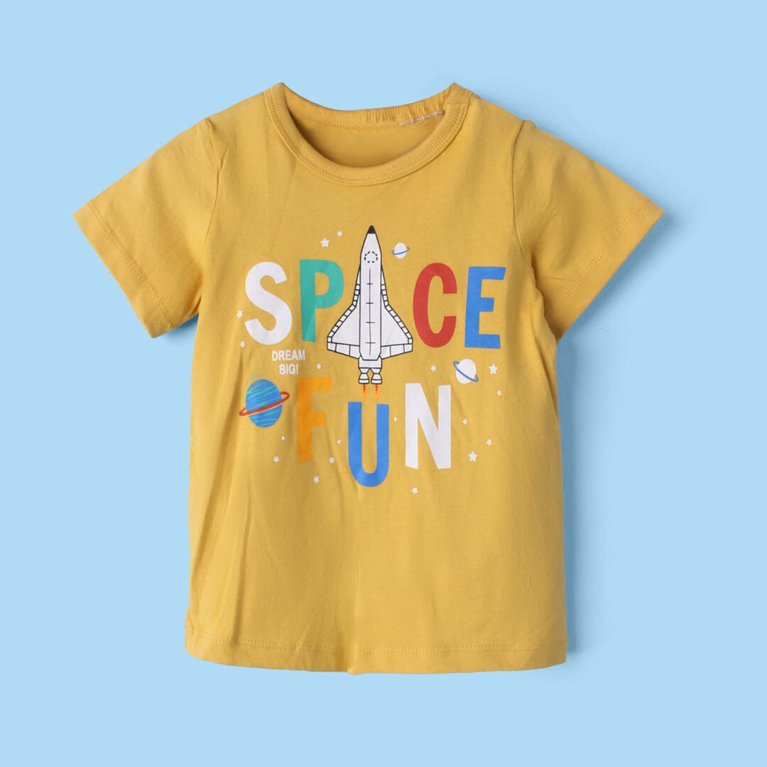 Smart Yellow Themed Boys T-Shirt T-Shirt Iluvlittlepeople 12-18 Months Yellow Summer