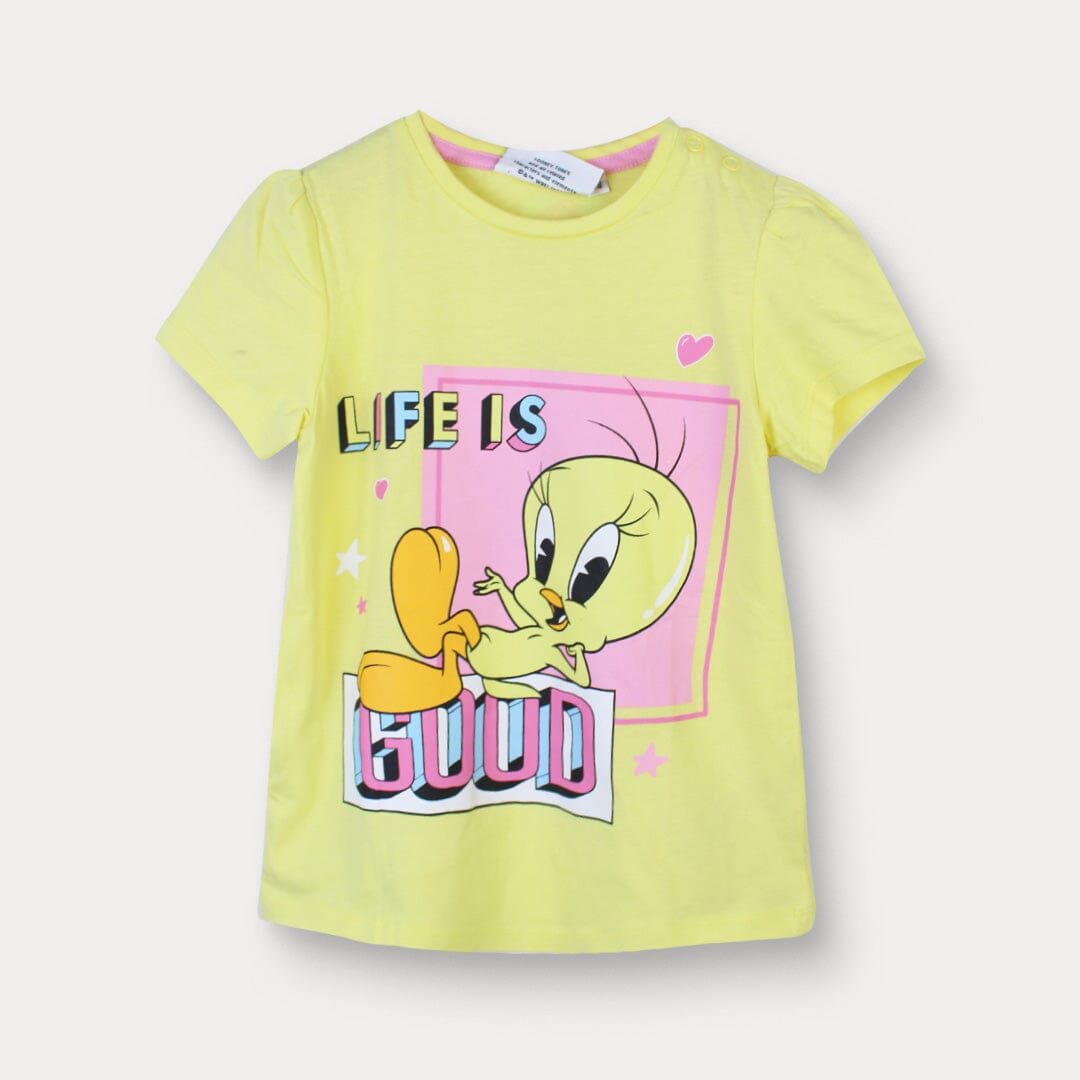 Looney Tunes Girls T-Shirt T-Shirt Iluvlittlepeople 2-3 Years Yellow Summer