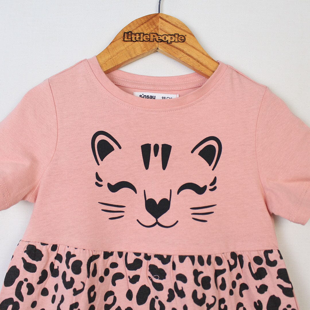 Little Girl Leopard Print Skirt Frock Iluvlittlepeople 