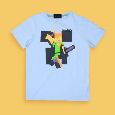 Little Boy Mini Craft T-Shirt T-Shirt Iluvlittlepeople 7-8 Years Sky Blue Cotton