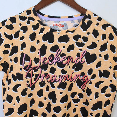 Little Girl Leopard Print T-Shirt T-Shirt Iluvlittlepeople 