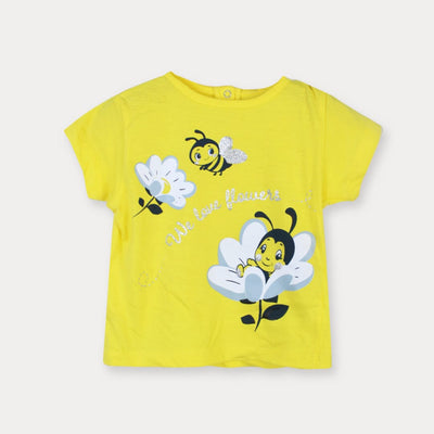 Attractive Yellow Girls T-Shirt T-Shirt Iluvlittlepeople 2-3 Years Yellow Summer